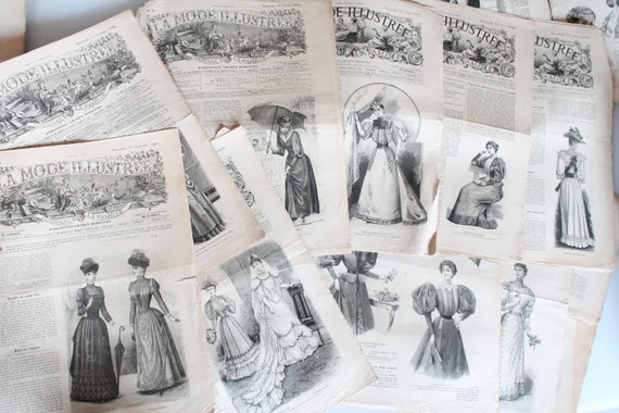 La Mode Illustrée 1890's, French Fashion Magazine of the 1890s