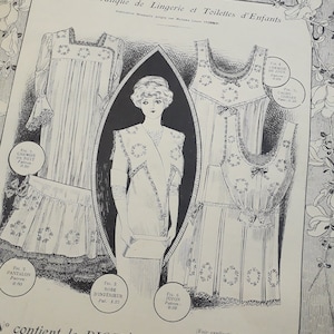 Magazine ancien 1910 francais Mon Aiguille revue 1910, presse féminine, affiche art déco,