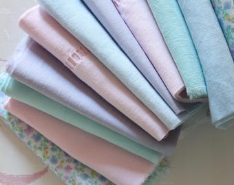 Antique linen from France dyed for embroidery, slow stitch, textile arts, dolls making, 4521