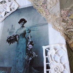 Vignette de tissu, transfert sur tissu, photographie ancienne, patch à coudre, coupon quilting, 2927
