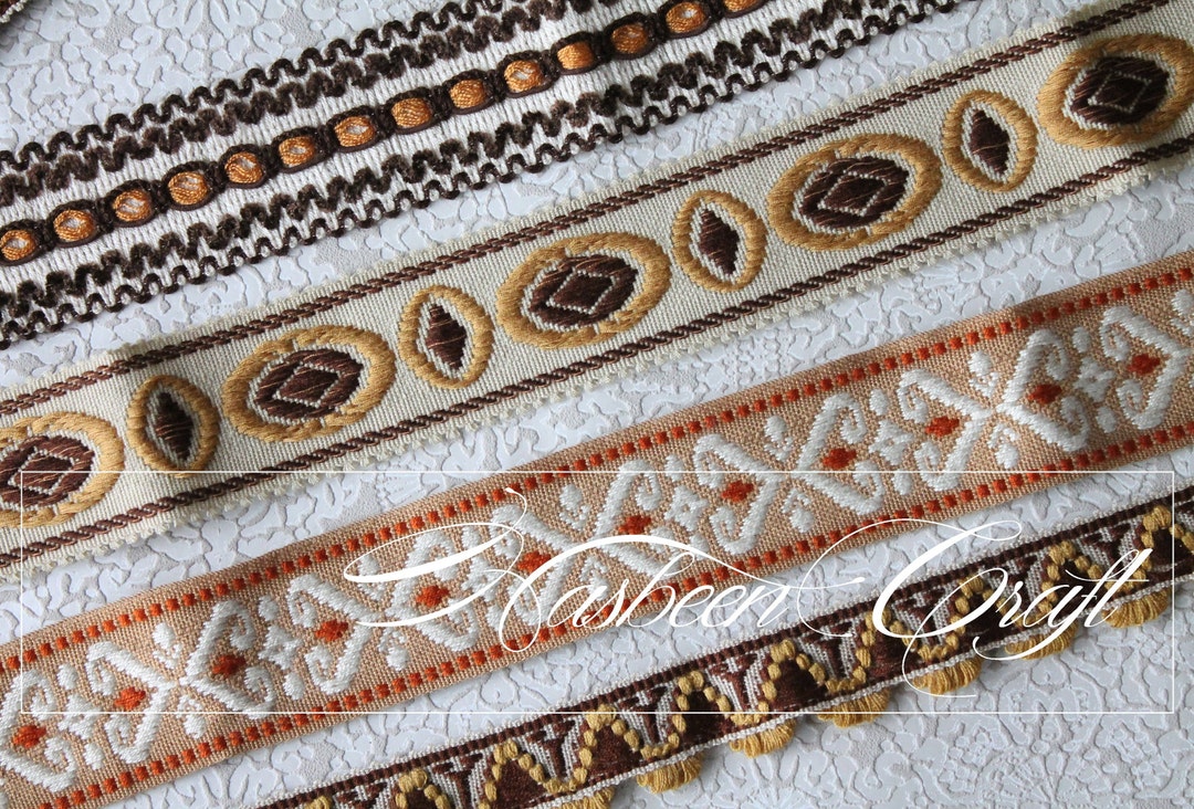 Geometric Braid Pattern Vintage Braid With Geometric Patterns - Etsy