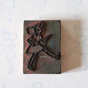 Tampon ancien éducatif français des années 60 pour scrapbooking, jeu éducatif, dessin, 4653
