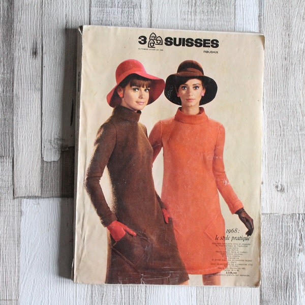 Rare old French 3 Suisses Autumn Winter 1968 catalog 239 French mode pages, 3517