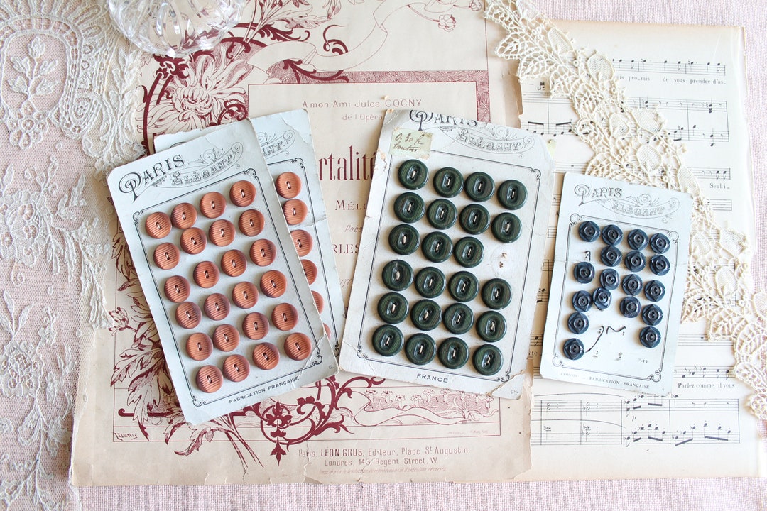 Antique French Sewing Buttons - Etsy