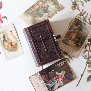 Missel ancien paroissien romain, souvenir religieux, livre prières, objet dévotion, livre religieux,4679