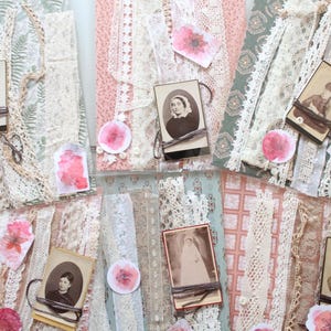Antieke Franse kant voor ambachtelijke creaties, poppen, textielkunst, langzame steek, 3652
