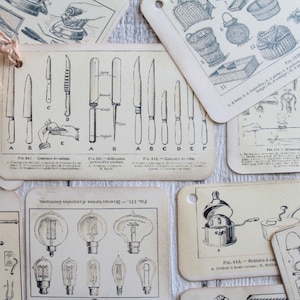 23 Etiquettes "la Cuisine en 1930 en France", pour Scrapbooking, étiquette cadeau, marque page, photographie culinaire, boutique etsy, 1550