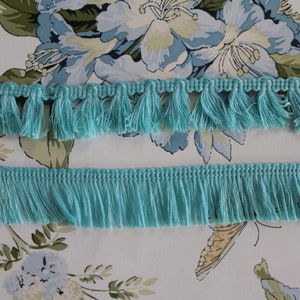 Blue Fringes 25 mm -1 ", Dressing Trim, Turquoise Blue Fring Trim, Turquoise Fringed Trim, 2420