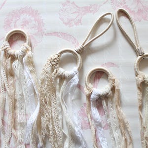 6 antique laces from France for crafts and textile arts, 4532