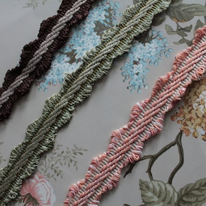 Galon ameublement franges vague, bordure d'abat jour 25 mm , garniture abat jour, passementerie française, 2878
