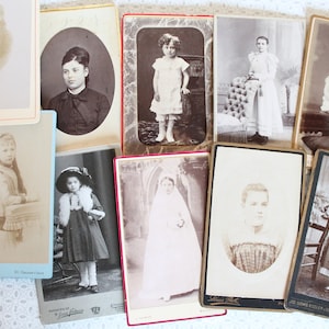2 Cartes de visite anciennes françaises CDV, vers 1890, Portrait ancien,4361