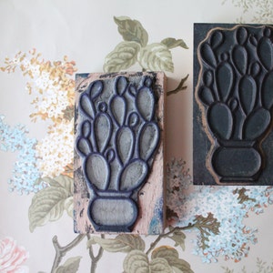 Grand tampon vintage en bois et gomme pour scrapbooking, journal, decoration, 3853
