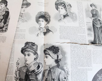 Antique French Fashion Magazine 1882 – La Mode Illustrée Original