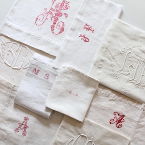 Monogram Linen Antique - Etsy