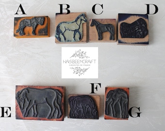 HORSE Vintage rubber stamp, several models to choose from, 4125