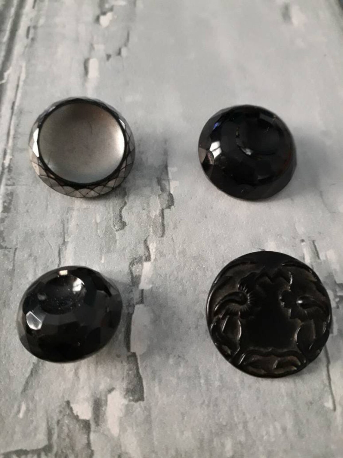 Antique Black Glass Button, Jet Button, Art Deco Button,3153 - Etsy