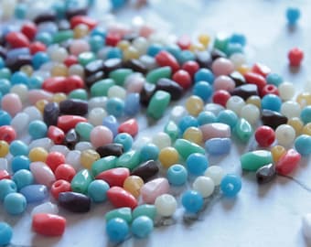 Lot De 1000 Perles Briare Bapterosse Saumon Nacré – 4 Mm – Anciennes – Pour Broderie