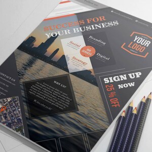 Elegant Corporate Flyer Template Modern Business Flyer Template PSD Instant Download for Print image 3