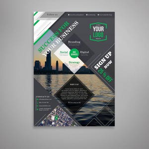 Elegant Corporate Flyer Template Modern Business Flyer Template PSD Instant Download for Print image 2