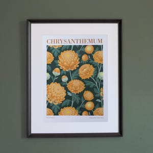 Stampa con motivo floreale | A4/A3 | Illustrazione originale con Crisantemi