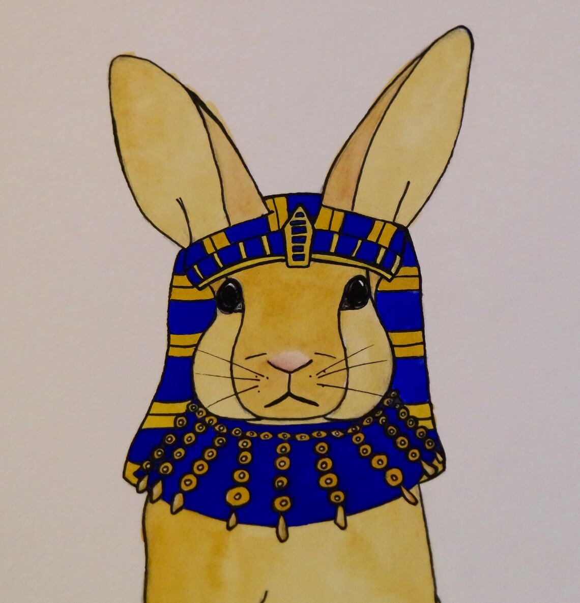 Rabbit Picture Egyptian Art Bunny Painting Ancient Egypt Etsy