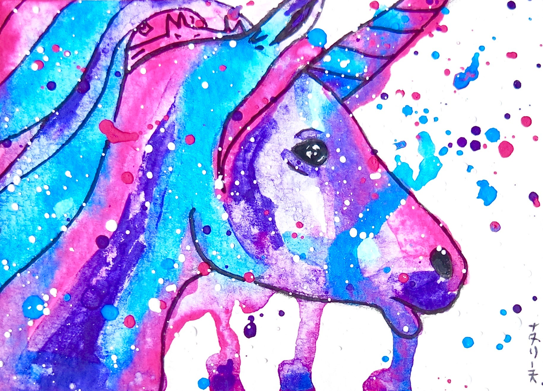 Set of Prints Set of Unicorn Prints Pink Unicorn Prints Etsy