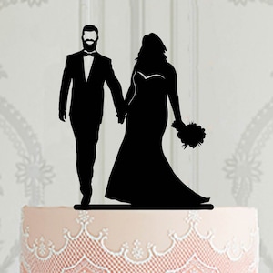 Kurvige Braut Tortendeko, Bräutigam Torte, Tortendeko, Tortendeko, Tortendeko Hochzeit, Brautpaar, Tortendeko