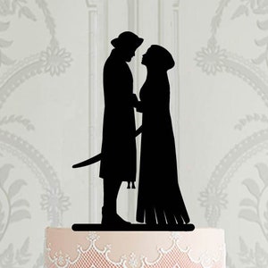Sikh wedding cake topper , Hindu bride and groom silhouette cake decor, Pakistan wedding cake topper, Custom cake topper