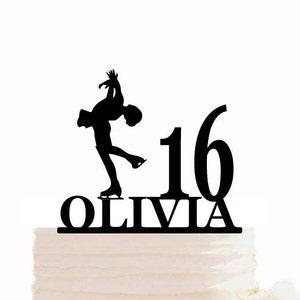 Figure skating birthday cake topper, Skating cake decoration,Extreme Sport cake topper, Personalised cake topper , figure skating decor