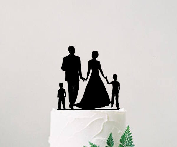Wedding Cake Topper Family Cake Topper Bride Groom Cake Etsy