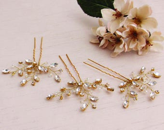 Crystal Bridal Hair Pin, Rhinestone Wedding Hairpiece, Bridal hair jewelry