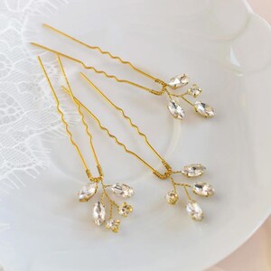 Crystal Bridal Hair Pin, Rhinestone Wedding Hairpiece, Sparkly hair pins