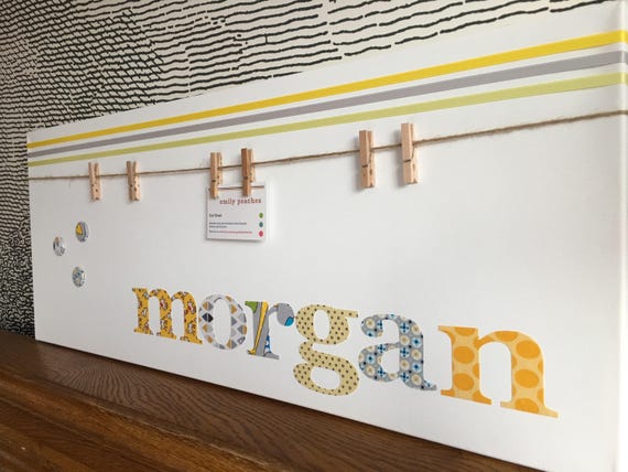 Personalised peg board  buttons  morgan