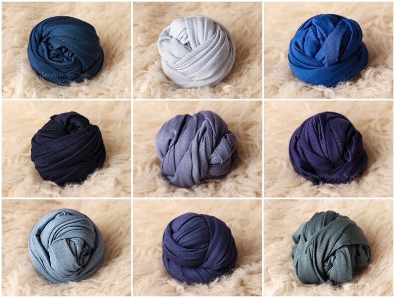 BLUE Newborn Wraps Jersey Knit Newborn Wrap Stretch Wraps Etsy