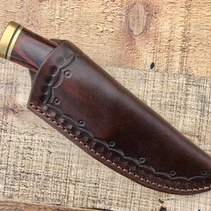 Leather Knife Sheath for Buck 192 Vanguard or Similar Knife 2B