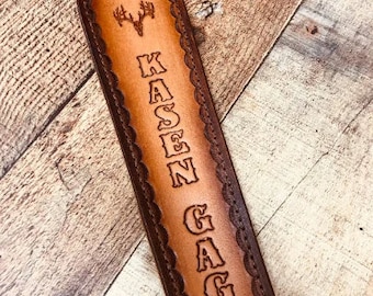 Custom Leather Sling - Custom Padded Sling - Personalized Leather Strap - Personalized Multi Purpose Strap - Groomsman Gift - Christmas Gift