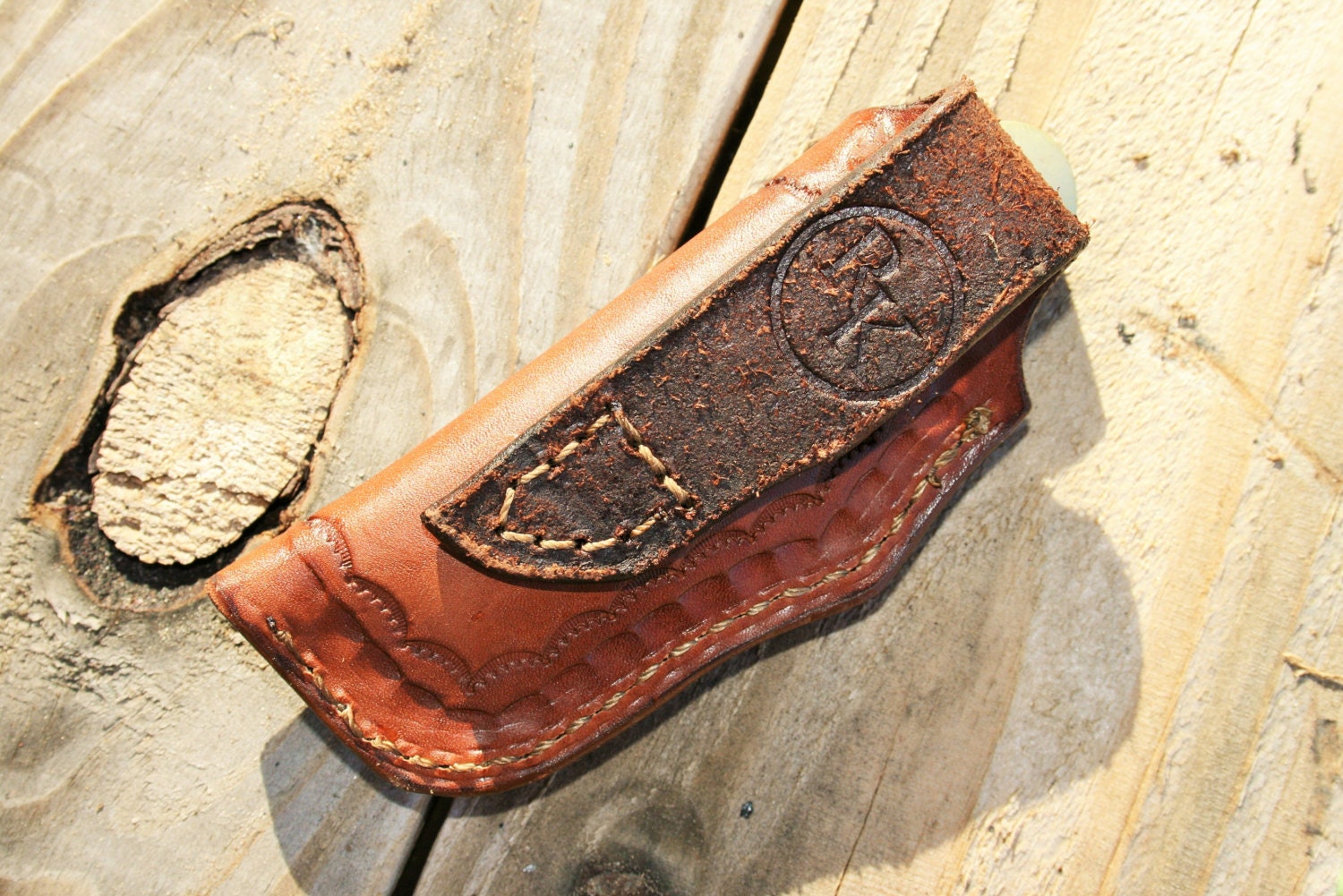 New TBS Leather Full Cover Knife Sheath with DC4 & Firessteel Attachment