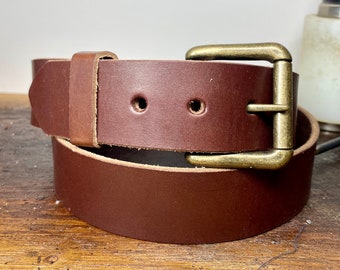 Full Grain Leather Belt / Monogramed / Leather Belt / 1.5&quot; Leather Belt / Mens Leather Belt / Heavy Duty Belt