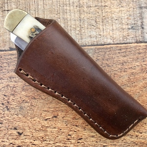 Leather Knife Sheath for 4&quot; Trapper 1a