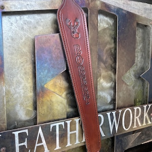 Custom Leather Sling - Custom Padded Sling - Personalized Leather Strap - Personalized Multi Purpose Strap - Groomsman Gift - Christmas Gift