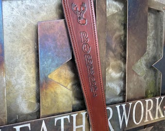Custom Leather Sling - Custom Padded Sling - Personalized Leather Strap - Personalized Multi Purpose Strap - Groomsman Gift - Christmas Gift