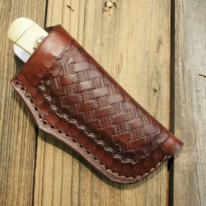 Fodero in pelle per coltello da caccia da 4" 2c