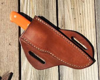 Crossdraw Leather Knife Sheath - Horizontal Sheath