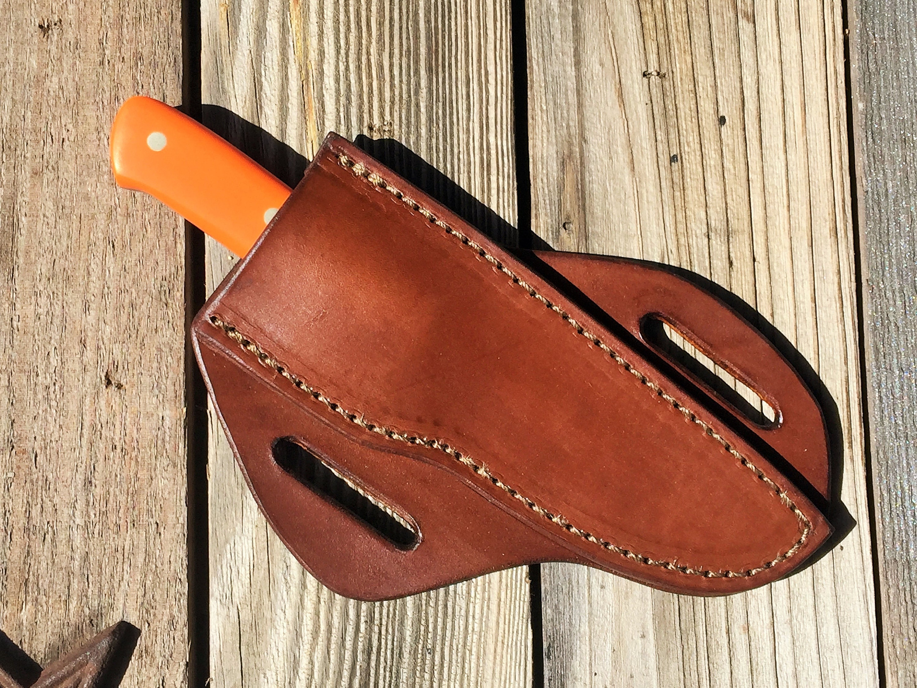 Crossdraw Leather Knife Sheath - Horizontal Sheath