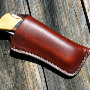 Fodero in pelle per coltello pieghevole Buck 110 o simile A