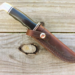 Leather Knife Sheath for Buck 119 or Similar Knife. B