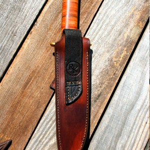 Leather Knife Sheath for 7 Fixed Blade Knife image 2