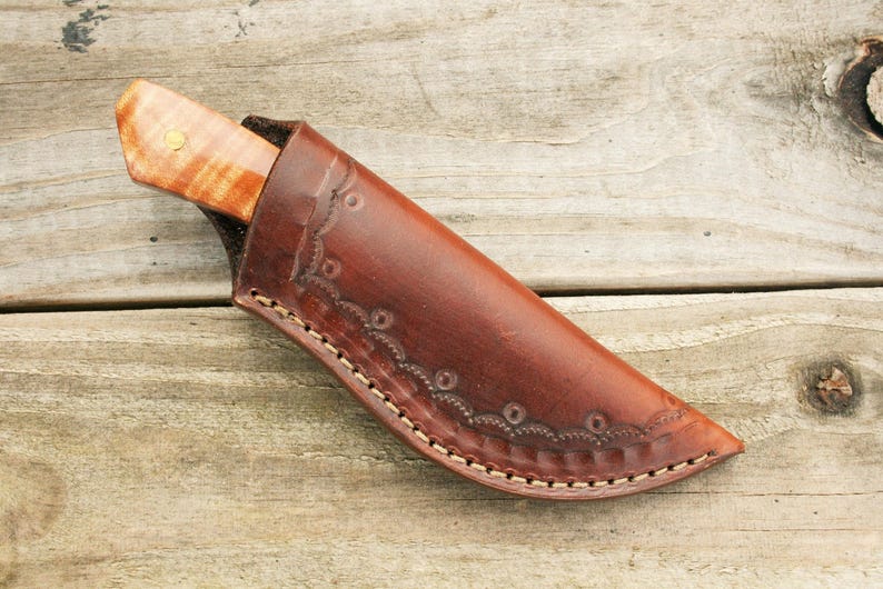 Leather Knife Sheath Small A3b Etsy