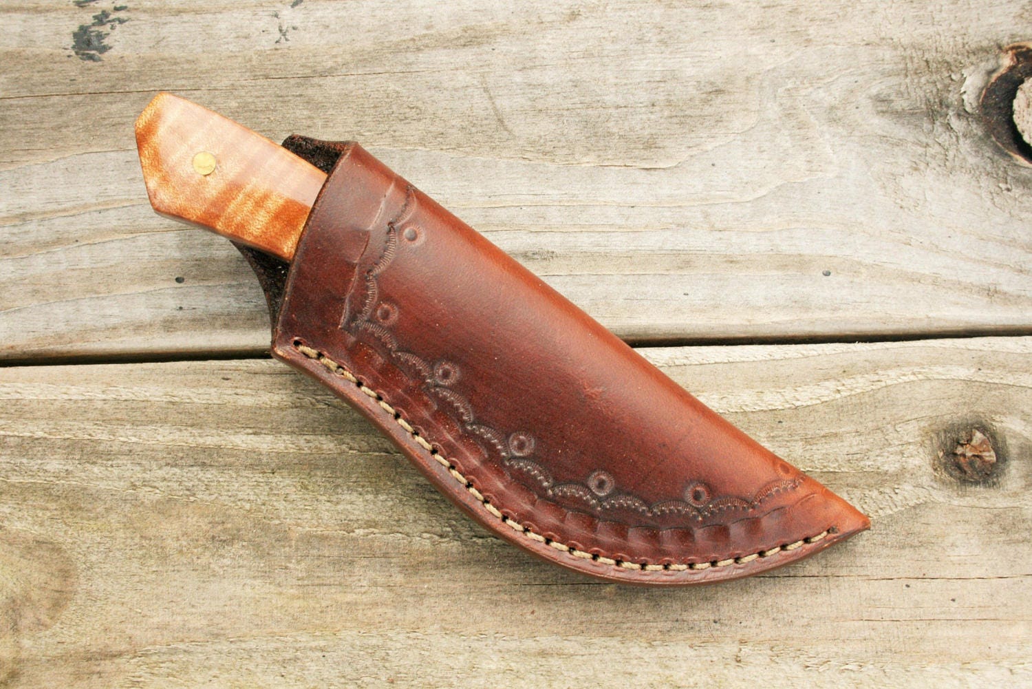 Custom Leather Knife Sheath. 5 1/2 x 2 w/opening Etsy