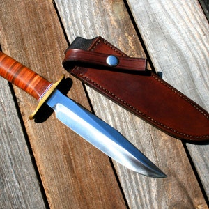 Leather Knife Sheath for 7 Fixed Blade Knife image 4